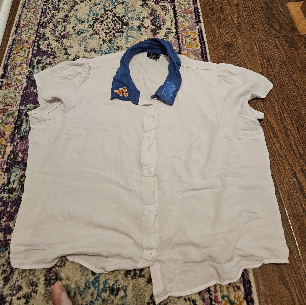 Hot Topic Scooby-Doo! Fred Jones Woven Button-Up